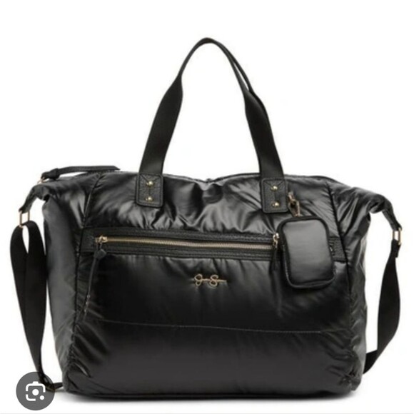Jessica Simpson Natalie Black Weekender Duffel Travel Bag - Picture 9 of 9